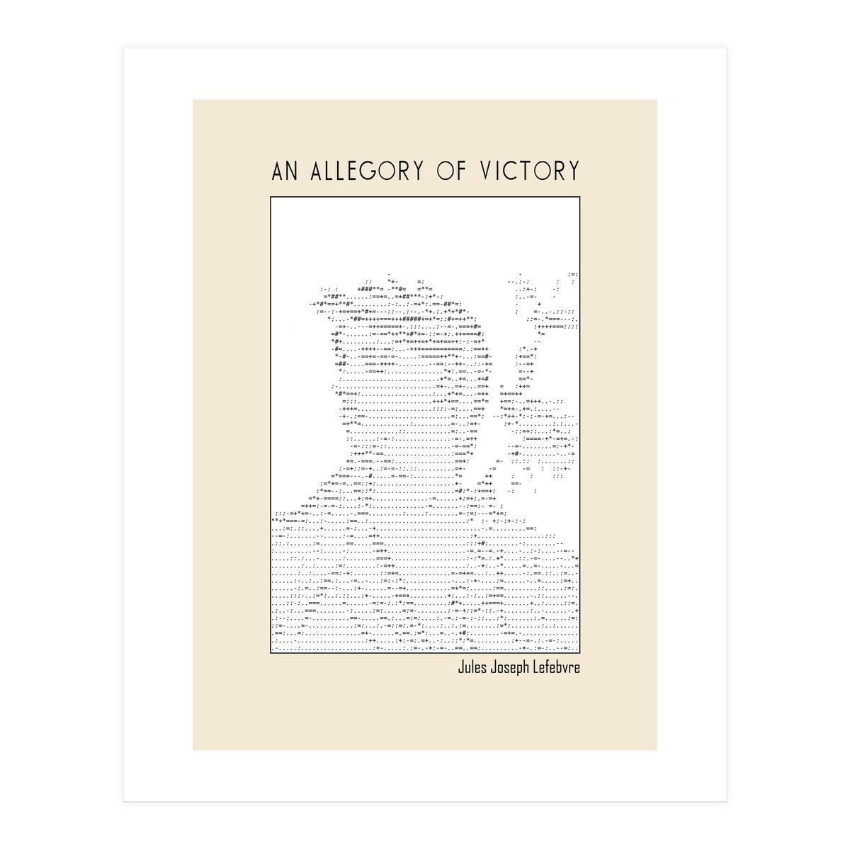 An Allegory Of Victory – Jules Joseph Lefebvre Ascii Art (Print Only)