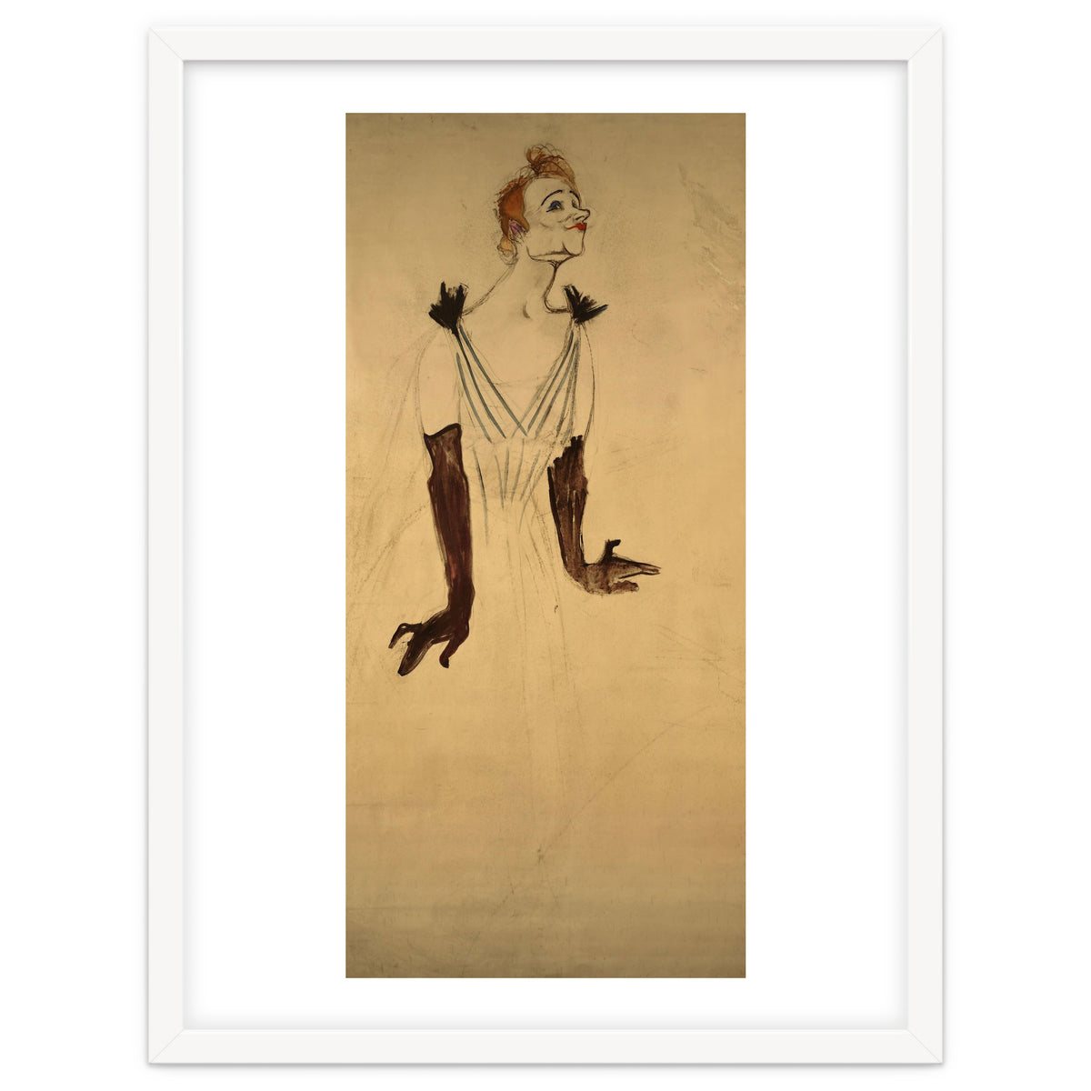 Henri de Toulouse-Lautrec / 'Yvette Guilbert', 1894, 186 x 93 cm.