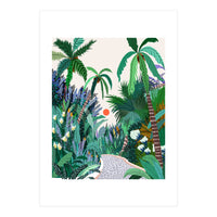 The Urban Jungle Route, Botanical Tropical Nature Plants, Forest Bohemian Eclectic Trees, Exotic Garden Palm Travel Boho (Print Only)