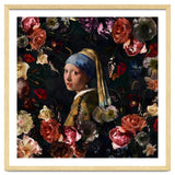Girl With Pearl Earring And Flowers thumbnail