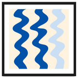 Squiggly Lines - blue and cream thumbnail
