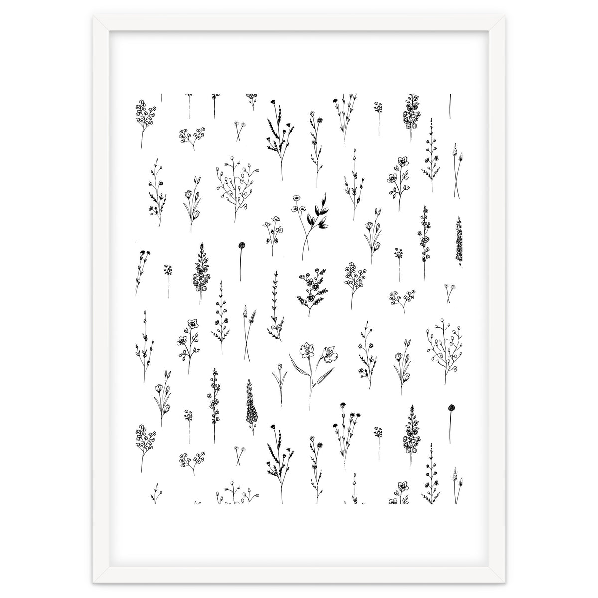 Wildflowers Minimalist Pattern