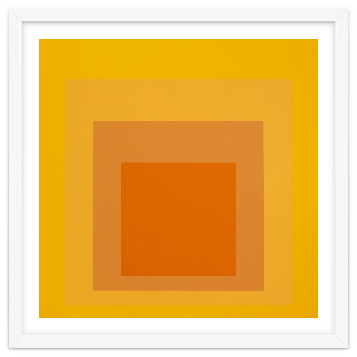 JOSEF ALBERS - HOMAGE TO THE SQUARE YELLOW ORANGE 2. HIGH RESOLUTION
