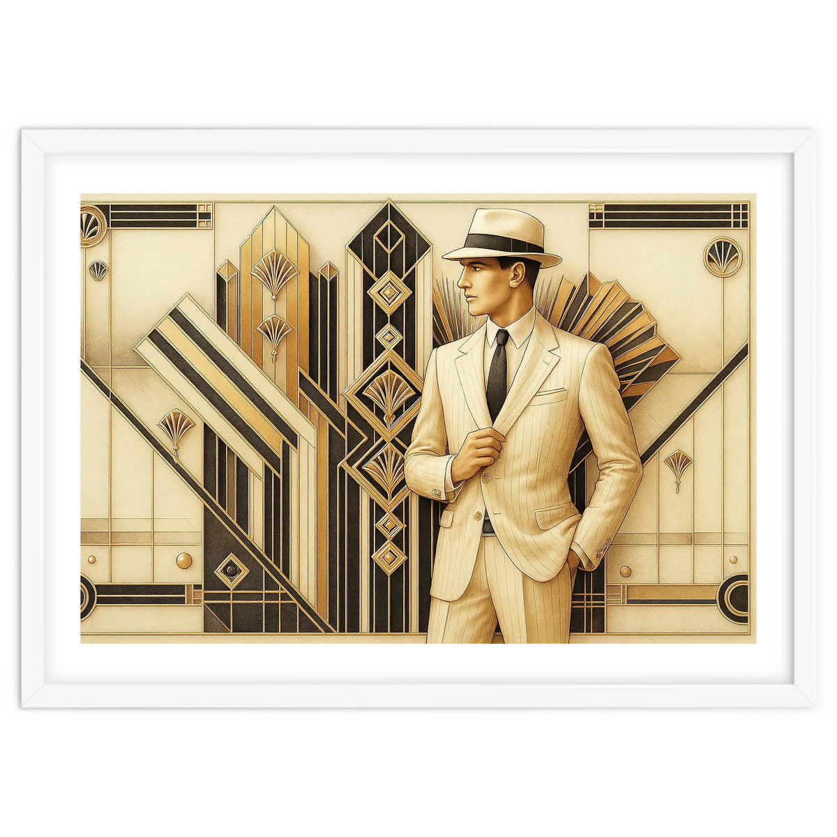 Gatsby Gentleman Art Deco Scene