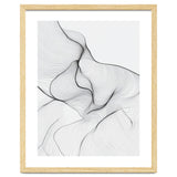 Abstract Black And White Flowing Lines Organic Form thumbnail