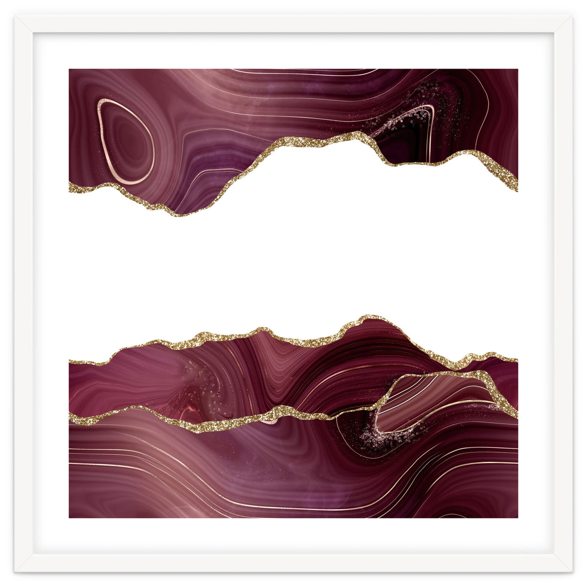 Burgundy & Gold Glitter Agate Texture 07