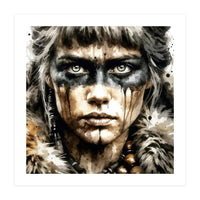 Fur Collar Warrior Portrait (Print Only)
