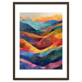 Jewel-Toned Abstract Mountain Landscape Wall Art thumbnail