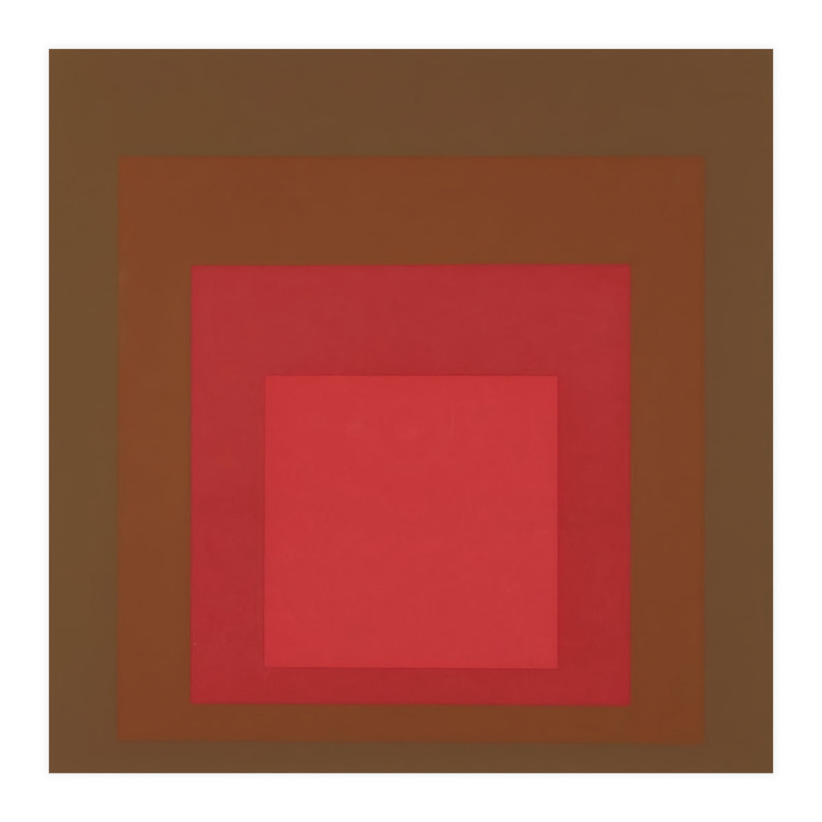 JOSEF ALBERS - HOMAGE TO THE SQUARE, RED, BROWN  (Print Only)