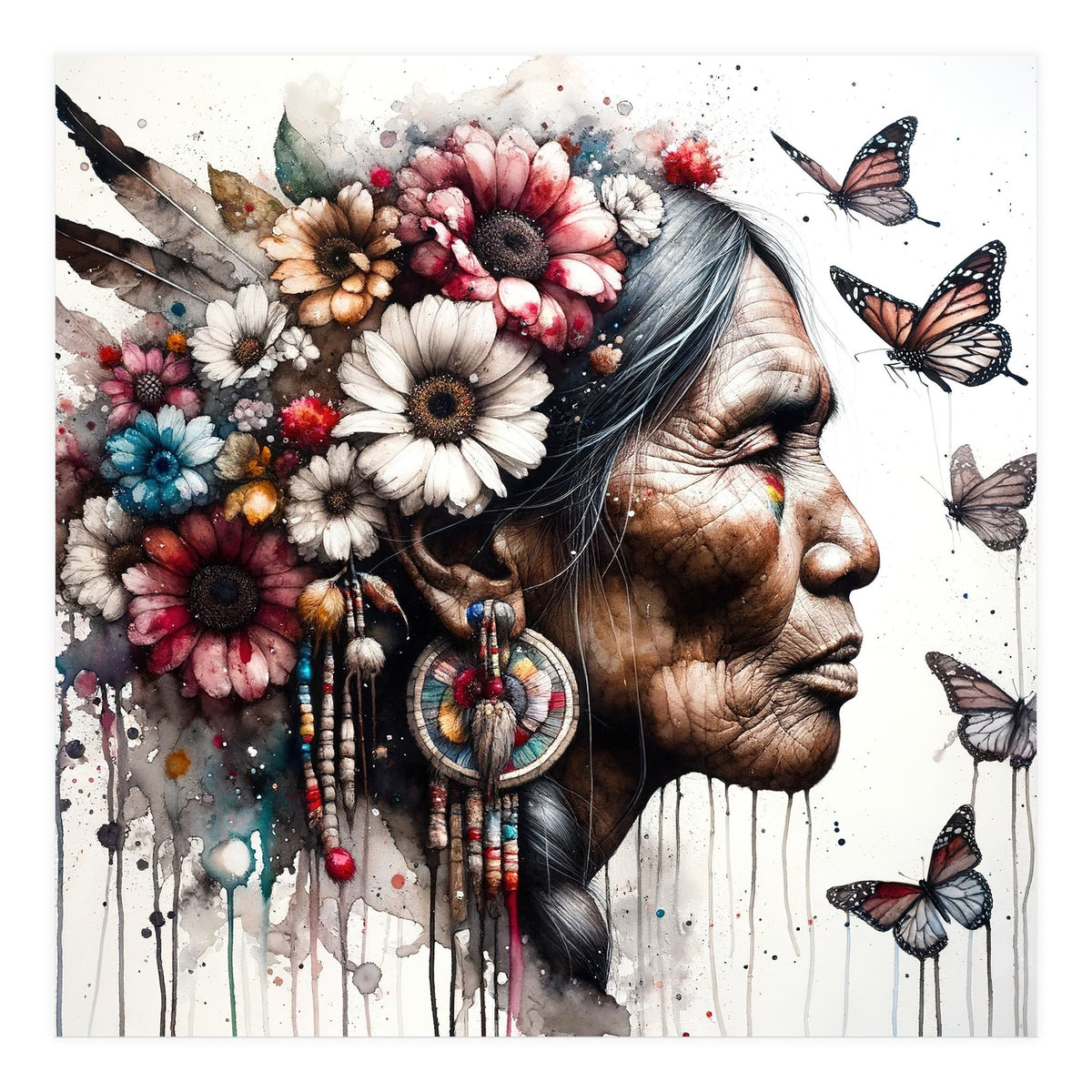 Matriarch With Wildflowers (Print Only)
