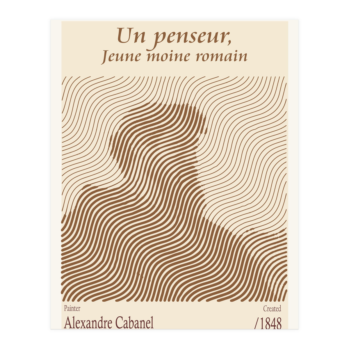 Un Penseur, Jeune Moine Romain – Alexandre Cabanel (1848) (Print Only)