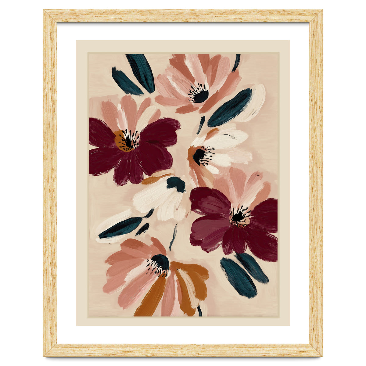 Blush And Wine Blossoms I