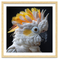 Close Up Of A Cockatoo Parrot With Yellow Crest