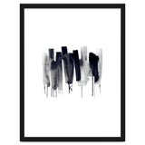 Abstract Watercolor Stripes Minimal Black thumbnail