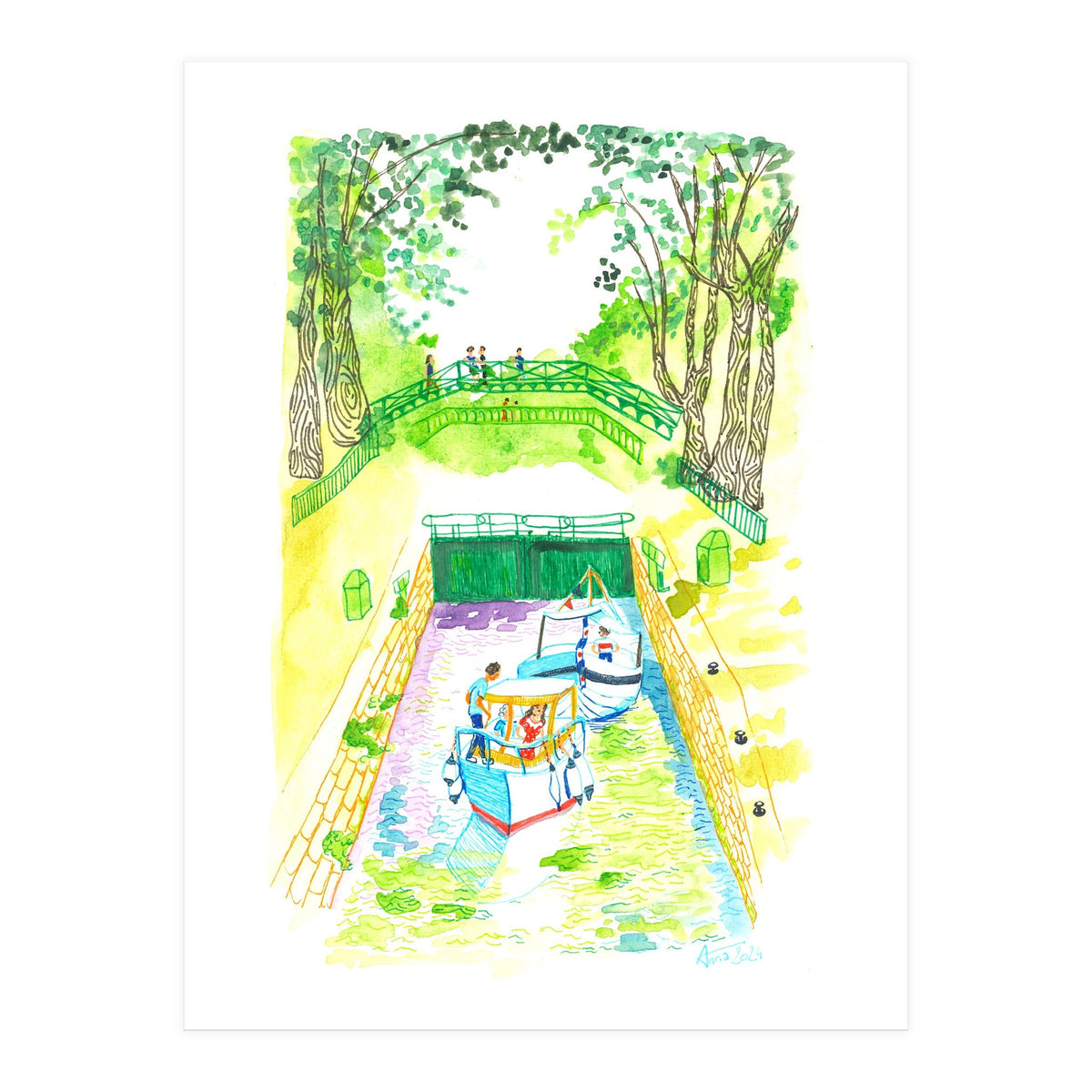 Paris Saint-Martin canal (Print Only)