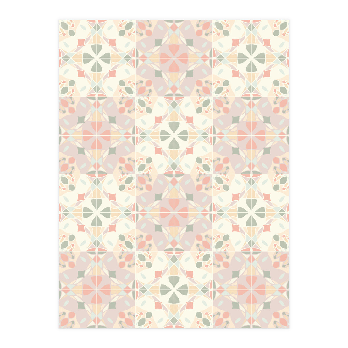 Stained Glass Pastels Tiles (Print Only)