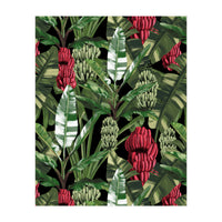 Banano Leaves Dark Jungle Red (Print Only)