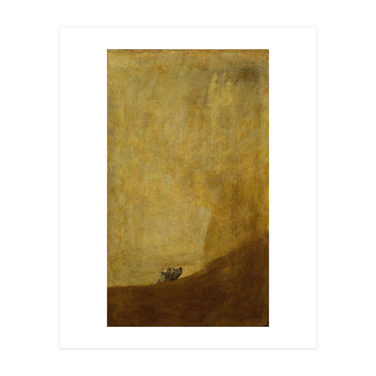 Dog, half submerged. One of the &quot; from the Quinta del Sordo, Goya's house.1819-1823. (Print Only)