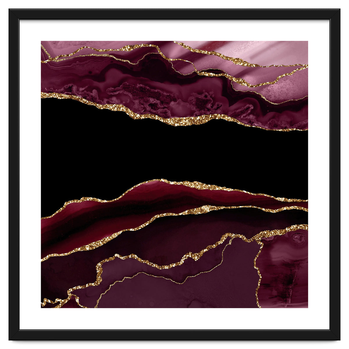 Burgundy & Gold Agate Texture 11