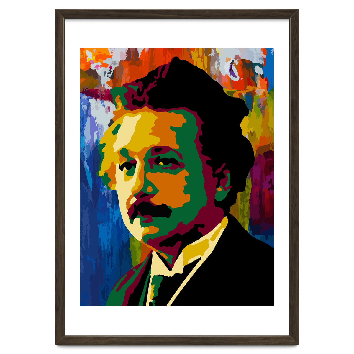 Albert Einstein Colorful Abstract