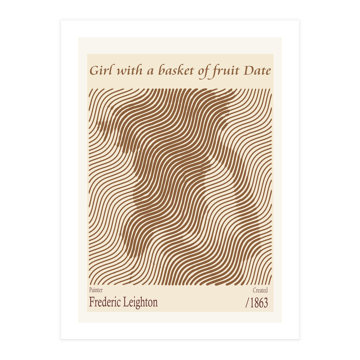 Girl With A Basket Of Fruit Date – Frederic Leighton (1863) (Print Only)