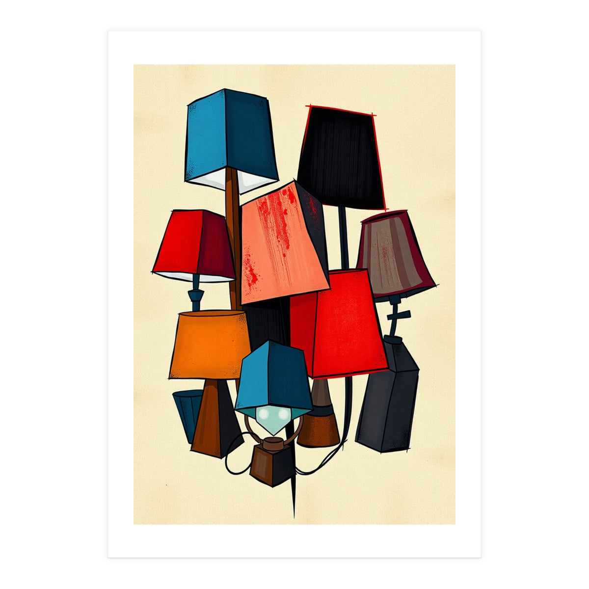 The Lamp Abstract Elegant (Print Only)