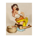 Pinup Girl Bobbing For Apples (Print Only) thumbnail