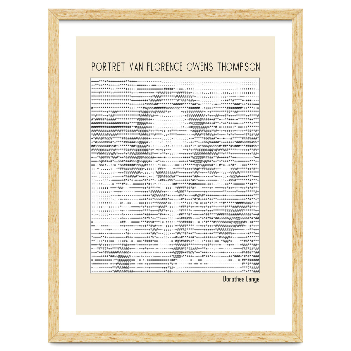 Portret Van Florence Owens Thompson (ascii Art)