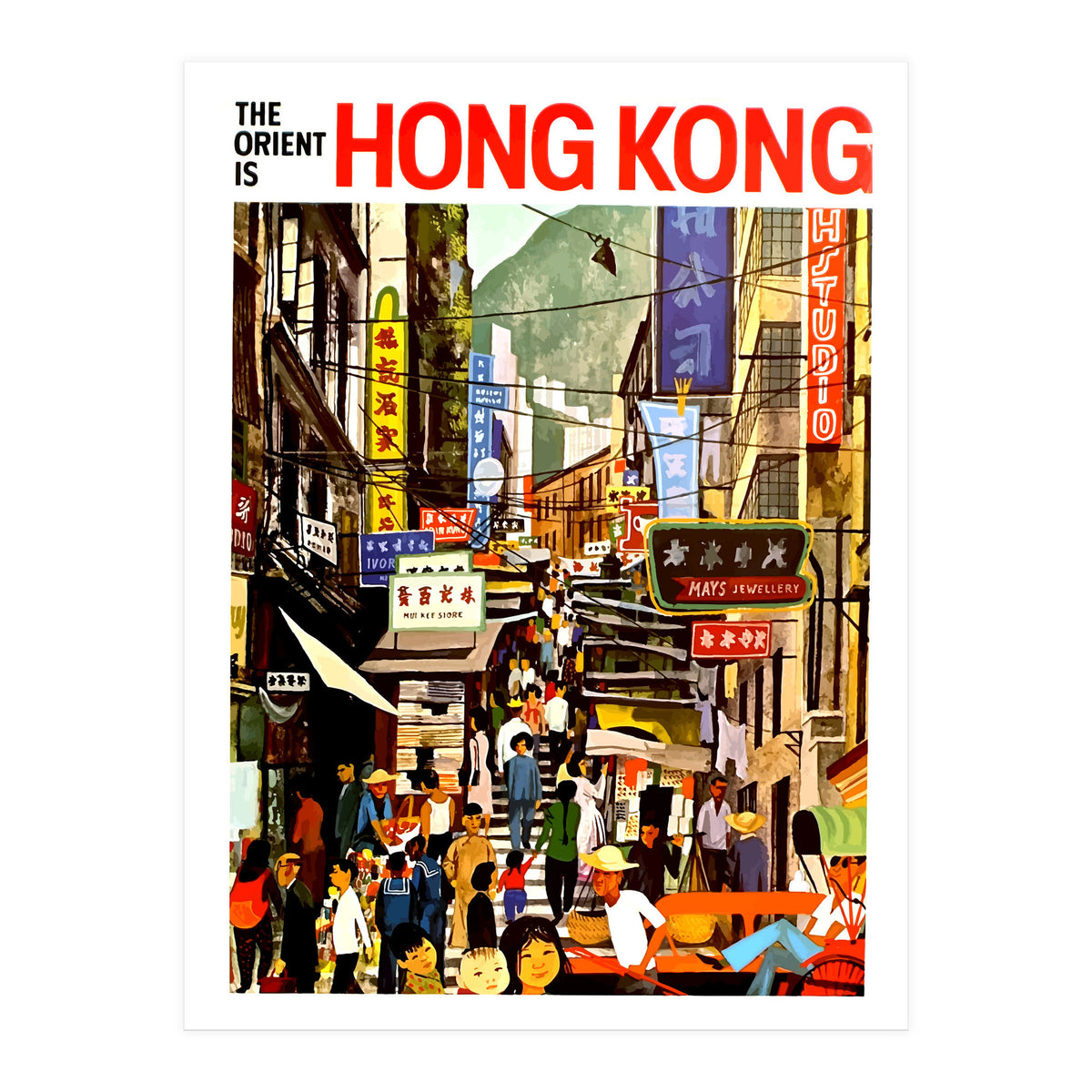 Hong Kong, in People Crowd (Print Only)