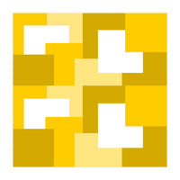Yellow Abstract Square Tiles Pattern (Print Only)