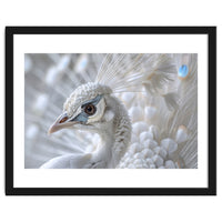 Close-up of a White Peacock