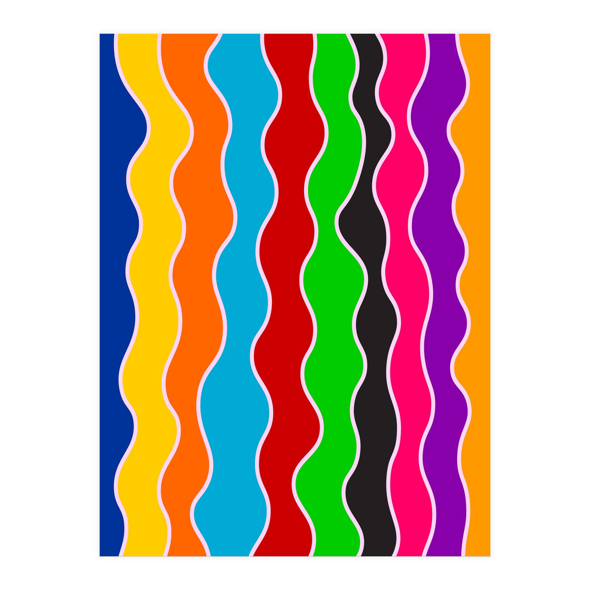 Retro Wavy Pattern (Print Only)