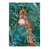 Giraffe blowing a bubble in the jungle (Print Only) thumbnail