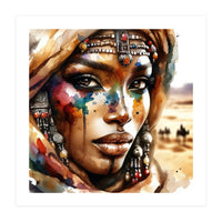 Desert Jewels Tuareg Woman Portrait (Print Only)