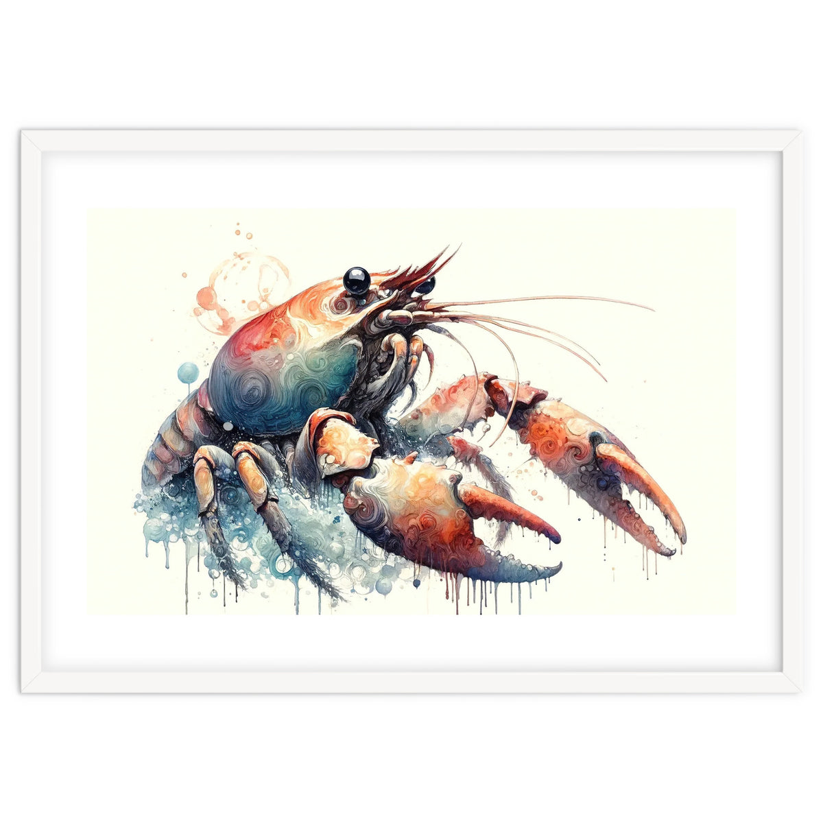 Colorful Lobster Watercolor