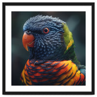 Rainbow Lorikeet Parrot Close Up Portrait