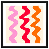 Squiggly Lines - orange, pink and cream thumbnail