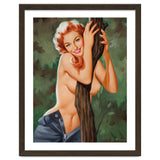 Topless Pinup Behind The Tree thumbnail