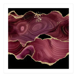 Burgundy & Gold Glitter Agate Texture 03  (Print Only) thumbnail