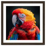 Scarlet Macaw Parrot Portrait Vivid Colors thumbnail