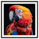 Scarlet Macaw Parrot Close Up Portrait Vivid Colors thumbnail