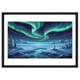 Arctic Glow: Northern Lights Winter Landscape thumbnail