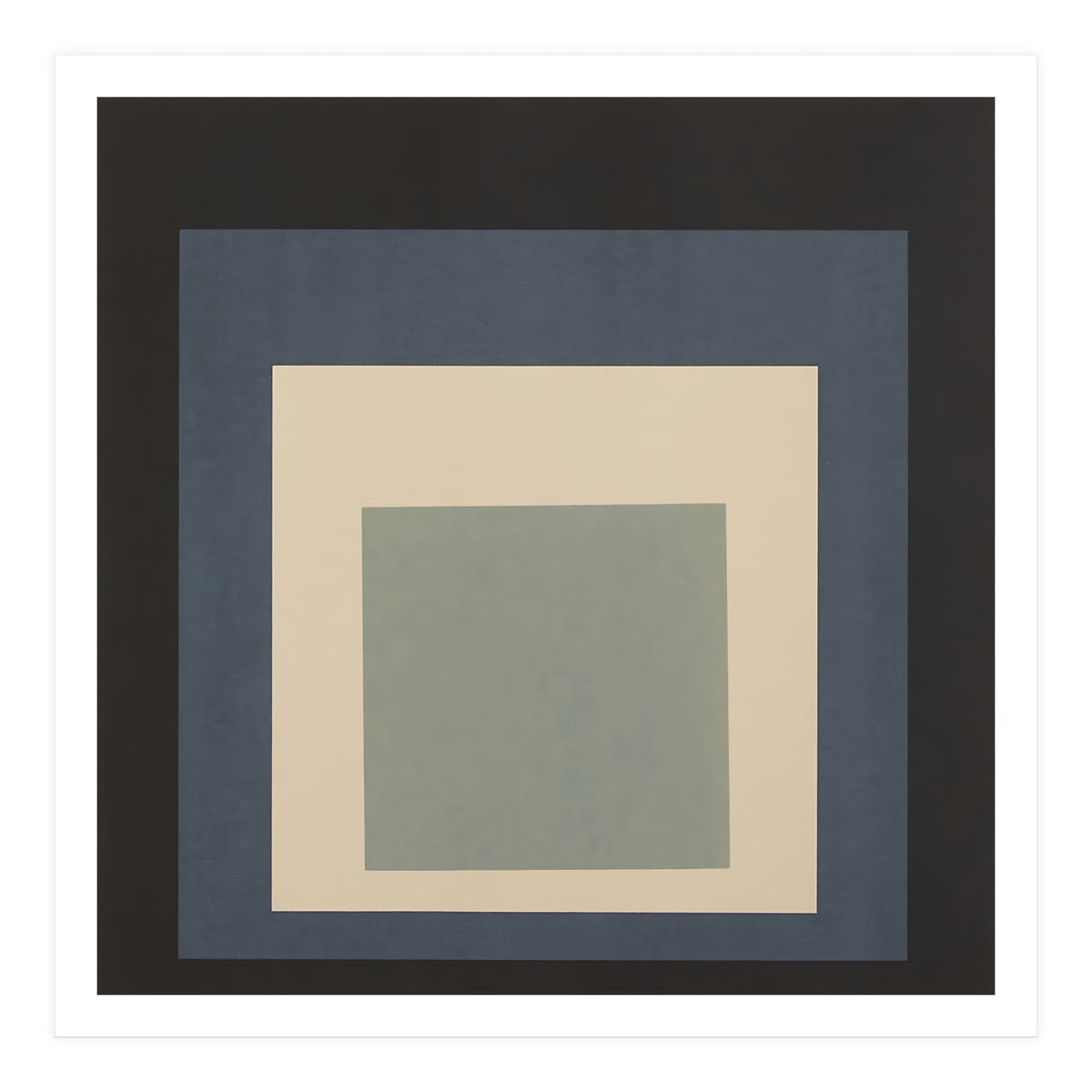 JOSEF ALBERS - HOMAGE TO THE SQUARE BEIGE GREY BLACK HIGH RESOLUTION (Print Only)