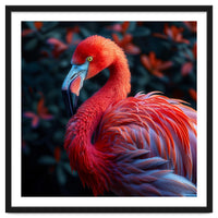 Vibrant Flamingo Bird Profile Majestic Pose