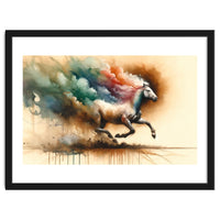 Galloping Horse Color Burst