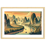 Vintage China, Guilin Karst Mountains Poster thumbnail