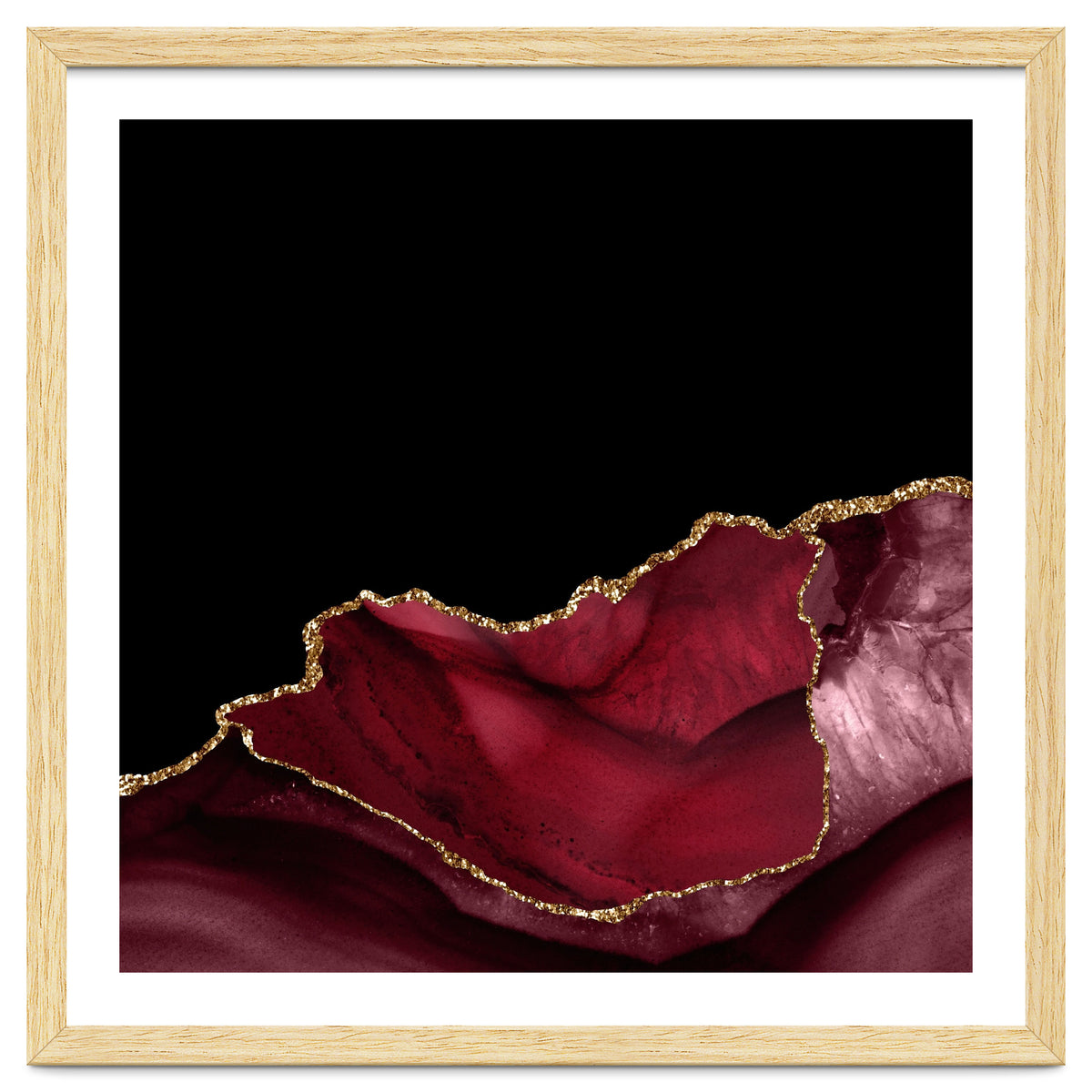 Burgundy & Gold Agate Texture 06