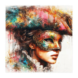 Watercolor Carnival Venetian Mask Woman (Print Only) thumbnail