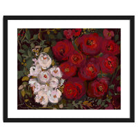 Vintage oil painted moody romantic Roses