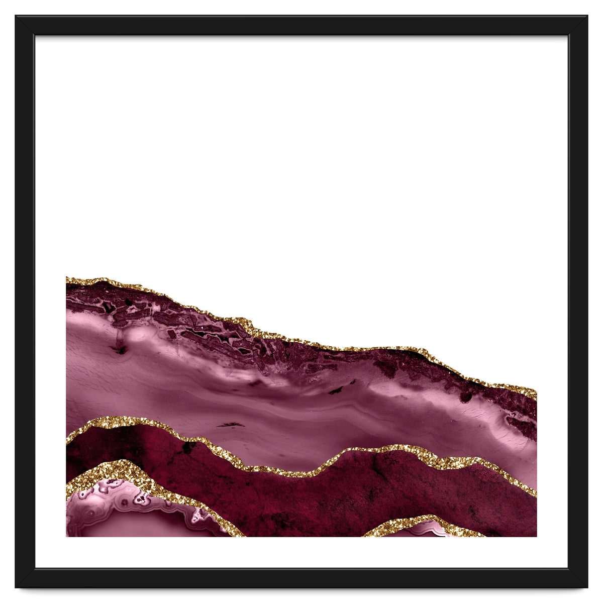 Burgundy & Gold Agate Texture 24